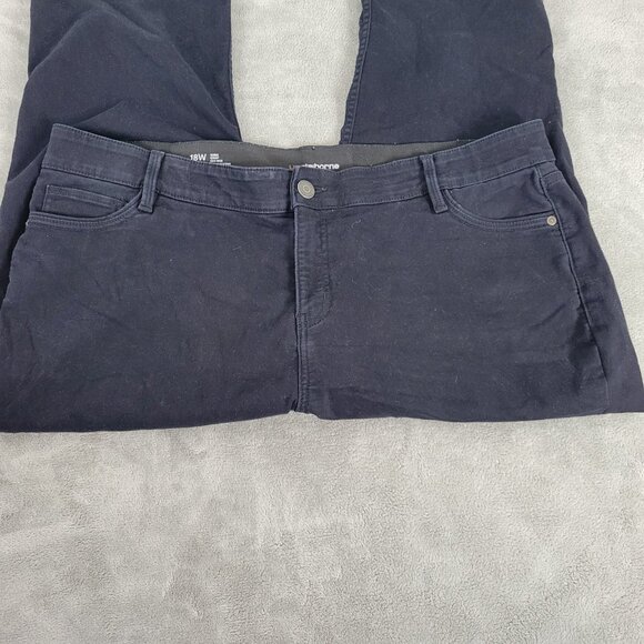 Liz Claiborne Womens Jeans 18W Plus Sara Crop Capri Comfort Indigo Blue CAP19E - Picture 3 of 10
